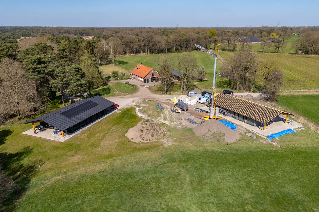 Dakopbouw in uitvoering