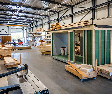 Prefab unit in uitvoering